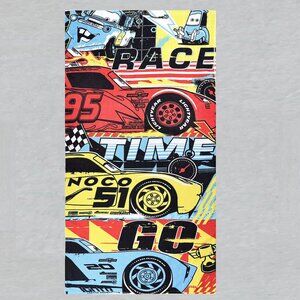 Disney Pixars Race car Time Go Beach Towel Measures 28 x 58 inches